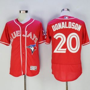 Toronto Blue Jays #20 Josh Donaldson Red Flexbase Collection Canada Day Stitched MLB Jersey