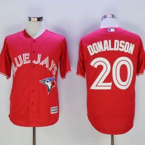 Toronto Blue Jays #20 Josh Donaldson Red New Cool Base 40th Anniversary Stitched MLB Jersey