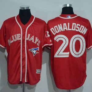 Toronto Blue Jays #20 Josh Donaldson Red New Cool Base Canada Day Stitched MLB Jersey