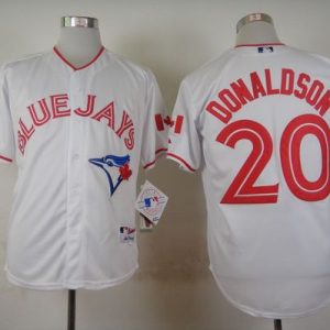 Toronto Blue Jays #20 Josh Donaldson White 2015 Canada Day Stitched MLB Jersey