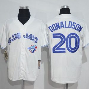 Toronto Blue Jays #20 Josh Donaldson White Cooperstown Throwback Stitched MLB Jersey