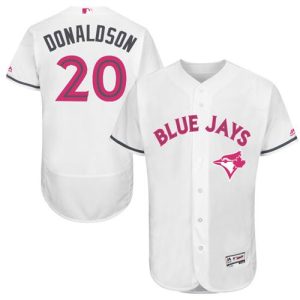 Toronto Blue Jays #20 Josh Donaldson White Flexbase Collection 2016 Mother's Day Stitched MLB Jersey