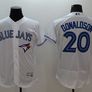 Toronto Blue Jays #20 Josh Donaldson White Flexbase Collection Stitched MLB Jersey