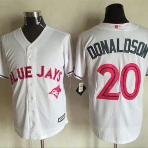 Toronto Blue Jays #20 Josh Donaldson White New Cool Base 2016 Mother's Day Stitched MLB Jersey