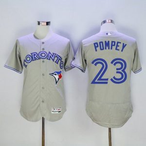 Toronto Blue Jays #23 Dalton Pompey Grey Flexbase Collection Stitched MLB Jersey