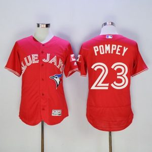 Toronto Blue Jays #23 Dalton Pompey Red Flexbase Collection Canada Day Stitched MLB Jersey