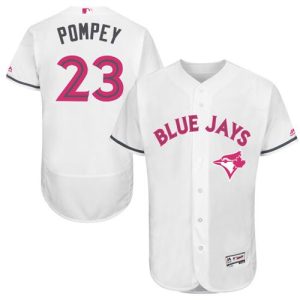 Toronto Blue Jays #23 Dalton Pompey White Flexbase Collection 2016 Mother's Day Stitched MLB Jersey