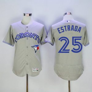 Toronto Blue Jays #25 Marco Estrada Grey Flexbase Collection Stitched MLB Jersey