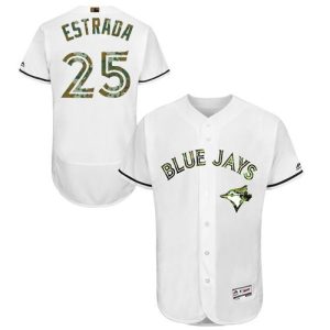 Toronto Blue Jays #25 Marco Estrada White Flexbase Collection 2016 Memorial Day Stitched MLB Jersey