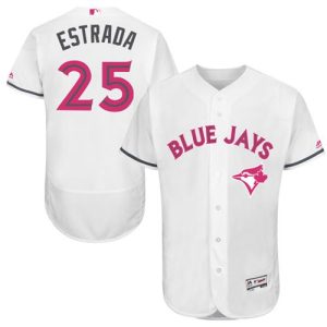 Toronto Blue Jays #25 Marco Estrada White Flexbase Collection 2016 Mother's Day Stitched MLB Jersey