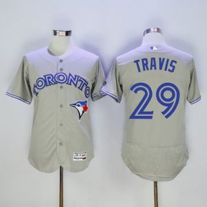 Toronto Blue Jays #29 Devon Travis Grey Flexbase Collection Stitched MLB Jersey