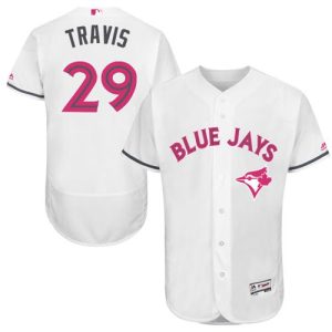 Toronto Blue Jays #29 Devon Travis White Flexbase Collection 2016 Mother's Day Stitched MLB Jersey