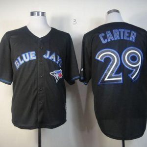 Toronto Blue Jays #29 Joe Carter Black Fashion Stitched MLB Jersey