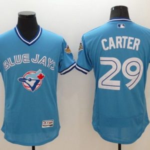 Toronto Blue Jays #29 Joe Carter Light Blue Flexbase Collection Cooperstown Stitched MLB Jersey