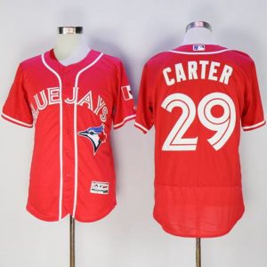 Toronto Blue Jays #29 Joe Carter Red Flexbase Collection Canada Day Stitched MLB Jersey