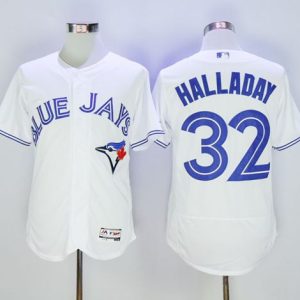 Toronto Blue Jays #32 Roy Halladay White Flexbase Collection Stitched MLB Jersey