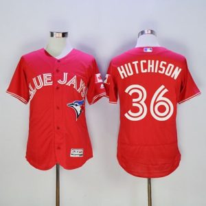 Toronto Blue Jays #36 Drew Hutchison Red Flexbase Collection Canada Day Stitched MLB Jersey