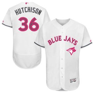 Toronto Blue Jays #36 Drew Hutchison White Flexbase Collection 2016 Mother's Day Stitched MLB Jersey