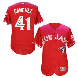 Toronto Blue Jays #41 Aaron Sanchez Red Flexbase Collection Canada Day Stitched MLB Jersey