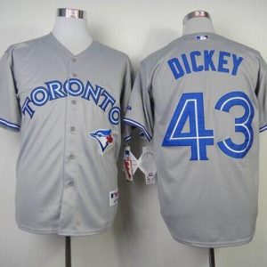 Toronto Blue Jays #43 R.A. Dickey Grey Cool Base Stitched MLB Jersey