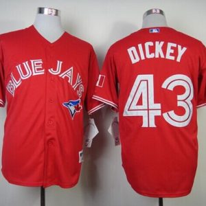 Toronto Blue Jays #43 R.A. Dickey Red Canada Day Stitched MLB Jersey