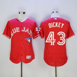 Toronto Blue Jays #43 R.A. Dickey Red Flexbase Collection Canada Day Stitched MLB Jersey