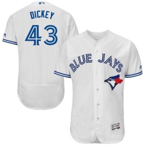 Toronto Blue Jays #43 R.A. Dickey White Flexbase Collection Stitched MLB Jersey