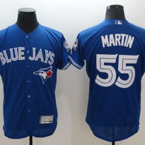 Toronto Blue Jays #55 Russell Martin Blue Flexbase Collection Stitched MLB Jersey