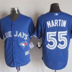 Toronto Blue Jays #55 Russell Martin Blue New Cool Base Stitched MLB Jersey