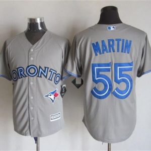 Toronto Blue Jays #55 Russell Martin Grey New Cool Base Stitched MLB Jersey