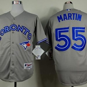 Toronto Blue Jays #55 Russell Martin Grey Stitched MLB Jersey