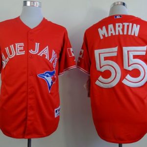 Toronto Blue Jays #55 Russell Martin Red Canada Day Stitched MLB Jersey