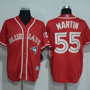 Toronto Blue Jays #55 Russell Martin Red New Cool Base Canada Day Stitched MLB Jersey