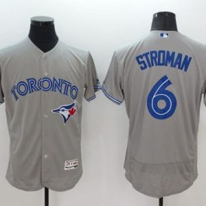 Toronto Blue Jays #6 Marcus Stroman Grey Flexbase Collection Stitched MLB Jersey