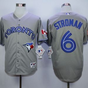 Toronto Blue Jays #6 Marcus Stroman Grey Stitched MLB Jersey