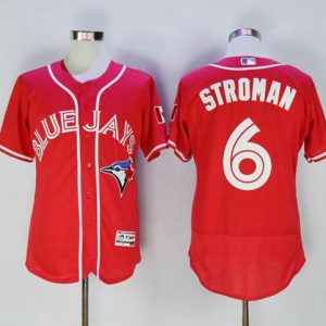 Toronto Blue Jays #6 Marcus Stroman Red Flexbase Collection Canada Day Stitched MLB Jersey