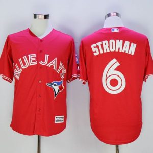 Toronto Blue Jays #6 Marcus Stroman Red New Cool Base 40th Anniversary Stitched MLB Jersey