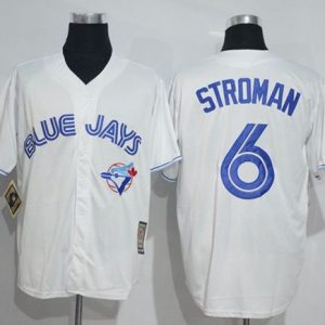 Toronto Blue Jays #6 Marcus Stroman White Cooperstown Throwback Stitched MLB Jersey