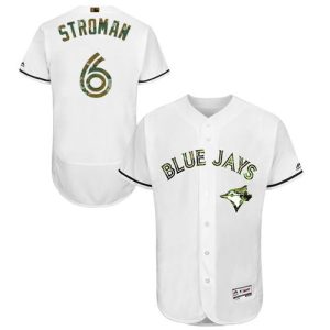 Toronto Blue Jays #6 Marcus Stroman White Flexbase Collection 2016 Memorial Day Stitched MLB Jersey