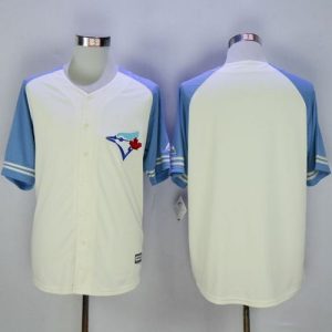 Toronto Blue Jays Blank Cream/Blue Exclusive New Cool Base Stitched MLB Jersey