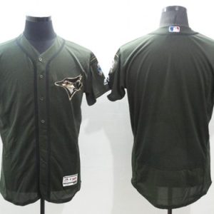 Toronto Blue Jays Blank Green Flexbase Collection Salute to Service Stitched MLB Jersey