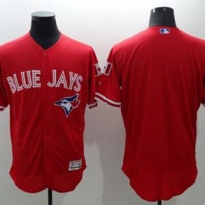 Toronto Blue Jays Blank Red Flexbase Collection Canada Day Stitched MLB Jersey