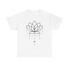Celestial Lotus Unisex T-Shirt - Yoga Meditation Zen Spiritual Stars Minimalist Elegant