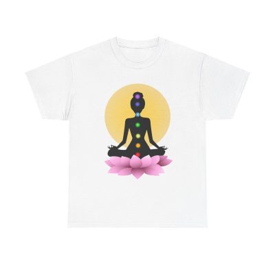 Chakra Meditation Lotus Unisex T-Shirt - Yoga Mindfulness Spiritual Healing Energy Art