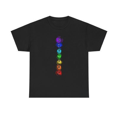 Chakra Symbols Unisex T-Shirt - Sanskrit Om Yoga Meditation Spiritual Energy Reiki Aura
