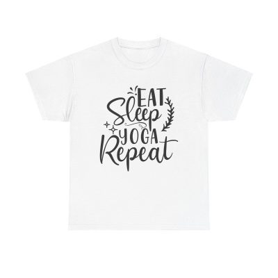 Eat Sleep Yoga Repeat Unisex T-Shirt - Funny Fitness Workout Gym Zen Meditation Mindful