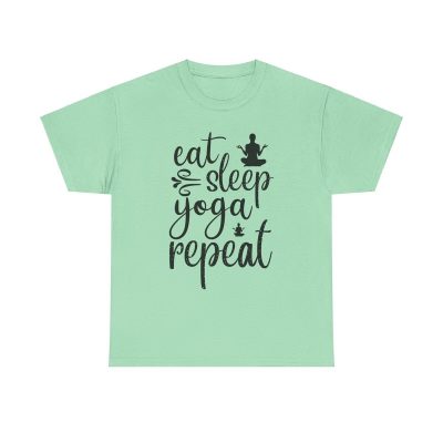 Eat Sleep Yoga Repeat Unisex T-Shirt - Funny Zen Meditation Fitness Exercise Quote