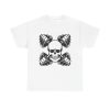 Iron Will Unisex T-Shirt - Gym Fitness Bodybuilding Motivation Hardcore Skull Barbell