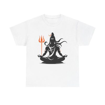 Meditating Shiva Silhouette Unisex T-Shirt - Hindu God Yoga Meditation Spiritual