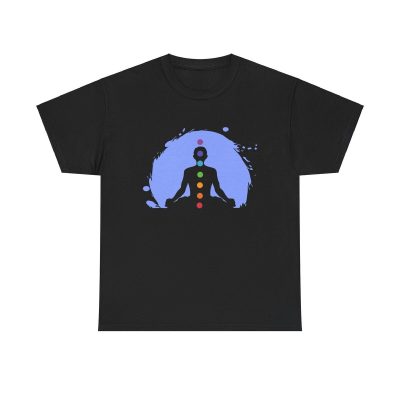 Meditating Silhouette Unisex T-Shirt - Chakra Spiritual Yoga Peaceful Wellness Healing